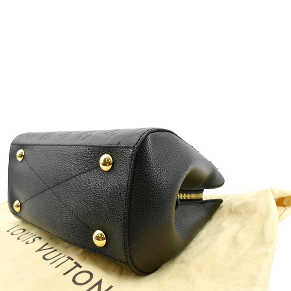 LOUIS VUITTON Montaigne BB Monogram Empreinte Leather Satchel Bag Black