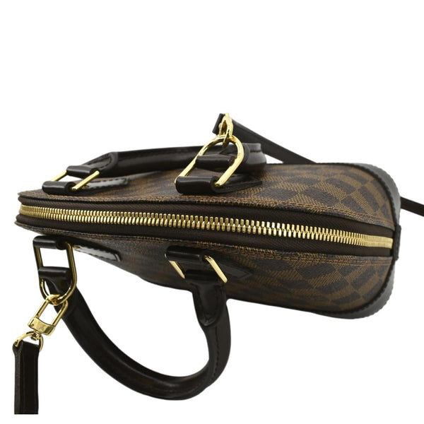 LOUIS VUITTON Alma BB Damier Ebene Satchel Crossbody Bag Brown
