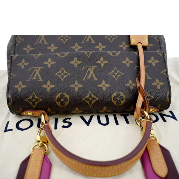 LOUIS VUITTON Cluny MM Monogram Canvas Shoulder Bag Brown