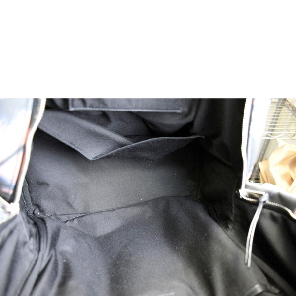 YVES SAINT LAURENT City Palm Print Canvas Backpack Bag Orange