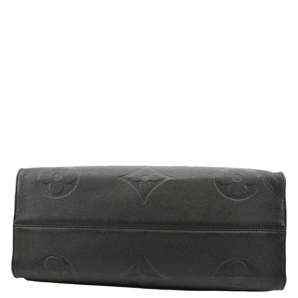 LOUIS VUITTON Onthego GM Monogram Empreinte Leather Tote Shoulder Bag Black