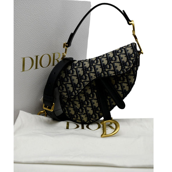 CHRISTIAN DIOR Saddle Mini Oblique Jacquard Crossbody Bag Multicolor