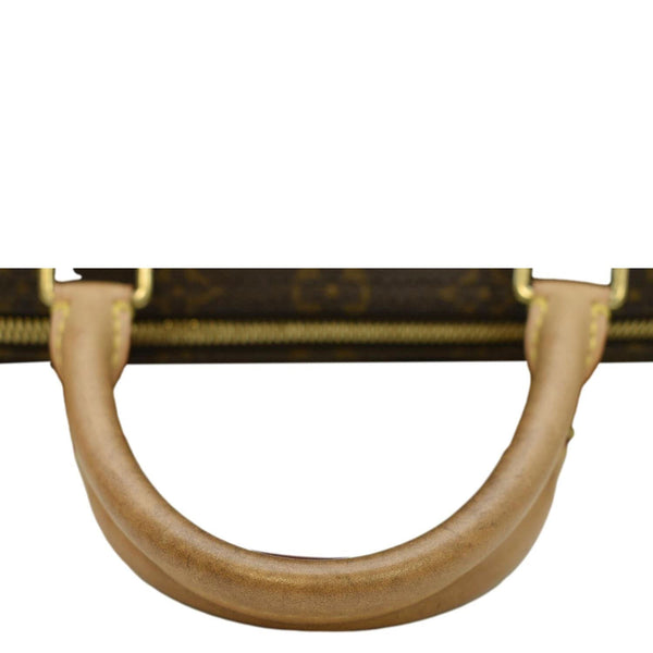 LOUIS VUITTON Speedy 35 Monogram Canvas Satchel Bag Brown