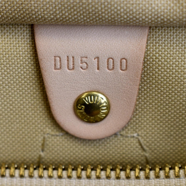 LOUIS VUITTON Speedy 30 Damier Azur Satchel Bag White