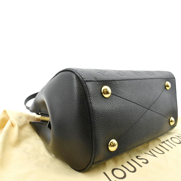 LOUIS VUITTON Montaigne BB Monogram Empreinte Leather Satchel Bag Black