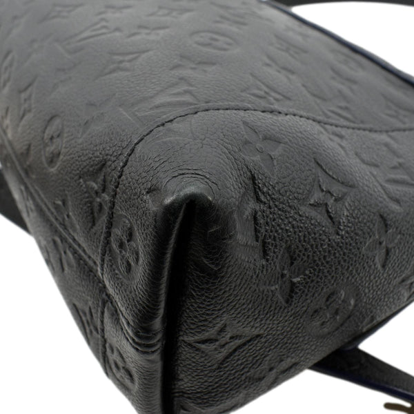 LOUIS VUITTON Blanche MM Empreinte Leather Shoulder Bag Black