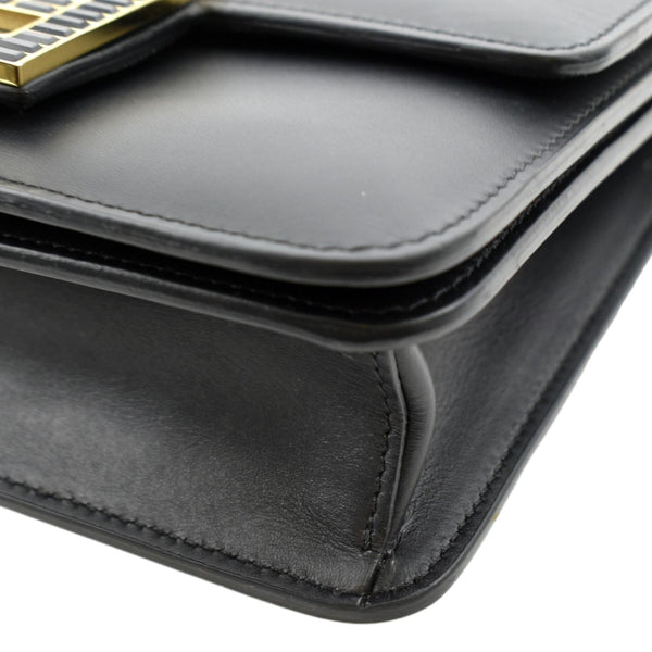 FENDI Fab Leather Crossbody Bag Black