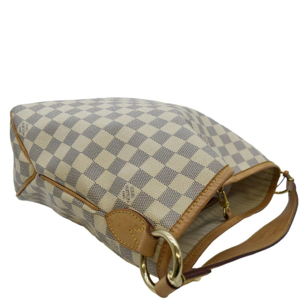 LOUIS VUITTON Delightful PM Damier Azur Hobo Bag White