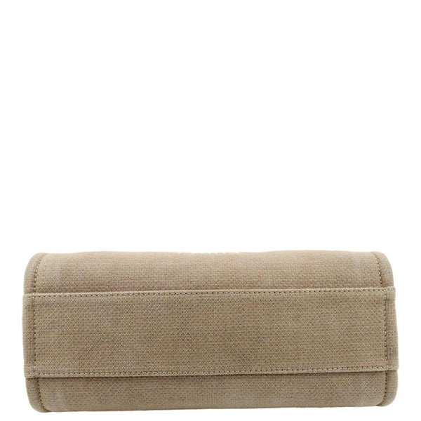 Chanel Deauville Canvas Tote Bag in Beige color - Bottom