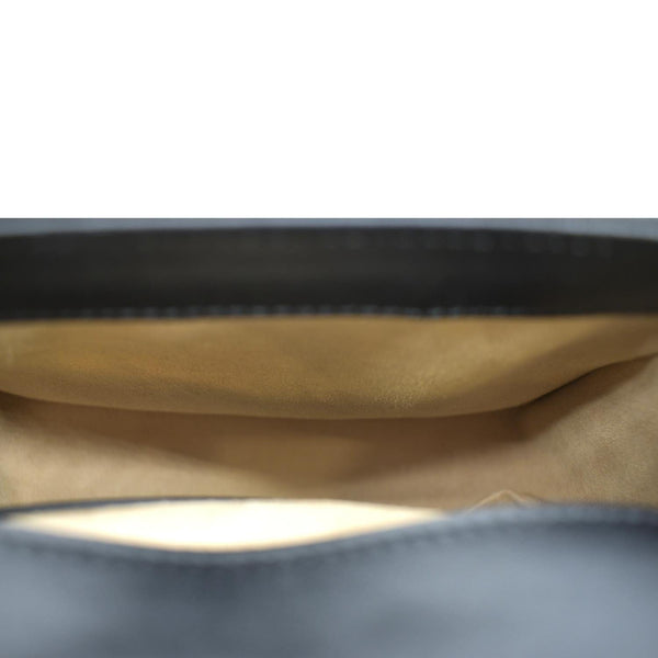 GUCCI GG Marmont Leather Top Handle Crossbody Bag Black 547260