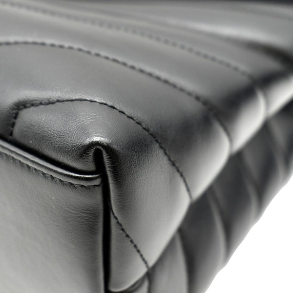 YVES SAINT LAURENT Medium Loulou Matelasse Leather Chain Shoulder Bag Black