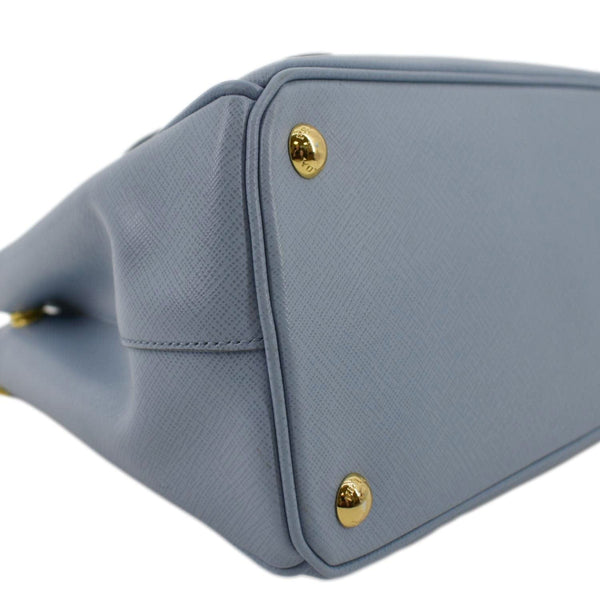 PRADA Galleria Double-Zip small Saffiano Leather Tote Bag Light Blue