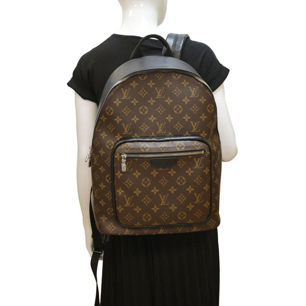 LOUIS VUITTON Josh Monogram Canvas Backpack Bag Brown