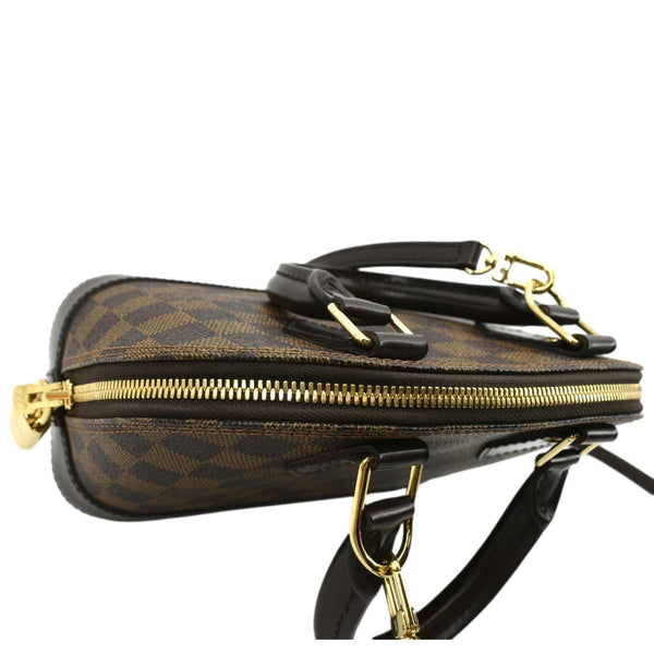 LOUIS VUITTON Alma BB Damier Ebene Satchel Crossbody Bag Brown