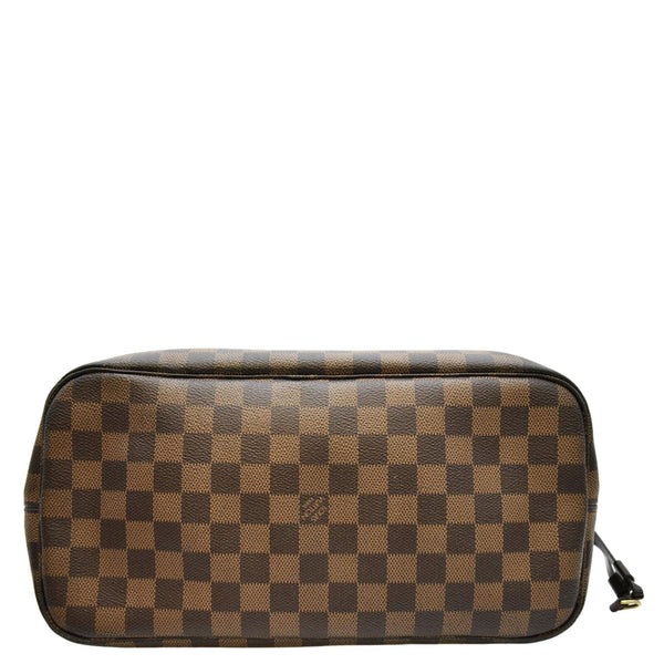 LOUIS VUITTON Neverfull MM Damier Ebene Tote Bag Brown