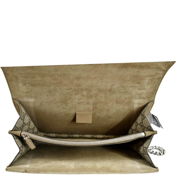 GUCCI Dionysus Small Size GG Canvas Shoulder Bag Beige 400249