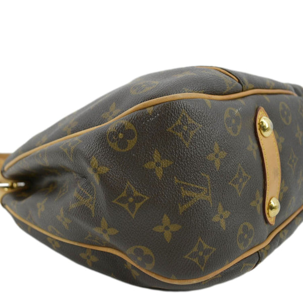 LOUIS VUITTON Galliera PM Monogram Canvas Hobo Shoulder Bag Brown