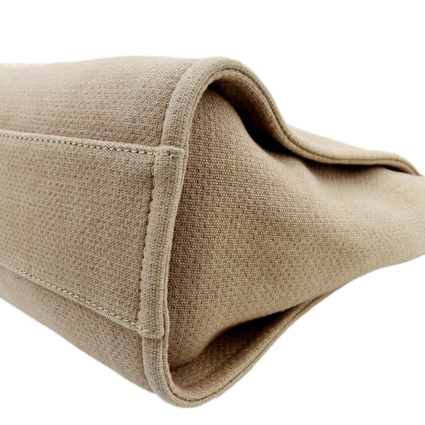 Chanel Deauville Canvas Tote Bag in Beige color - Bottom Right