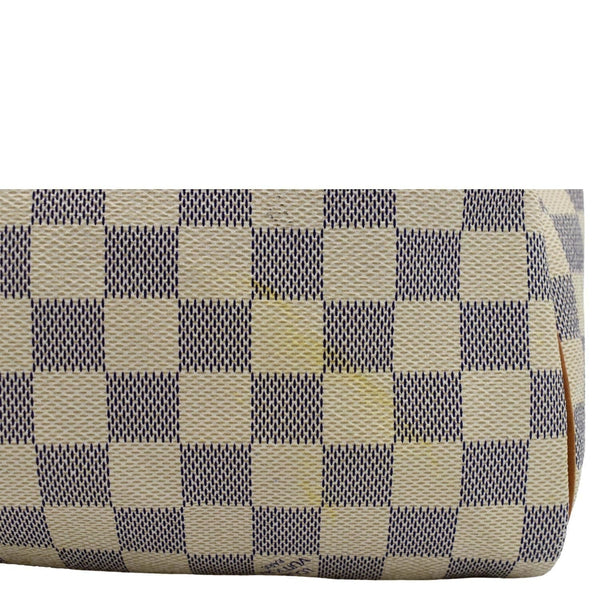 LOUIS VUITTON Speedy 30 Damier Azur Satchel Bag White