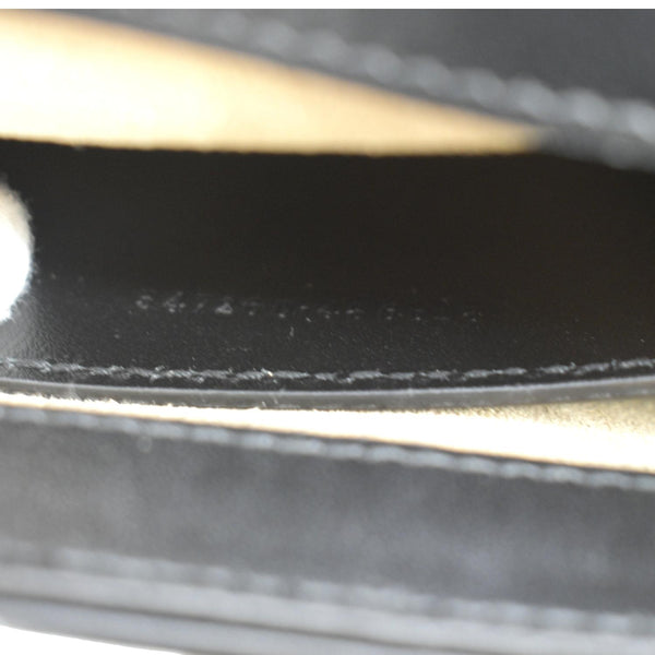 GUCCI GG Marmont Leather Top Handle Crossbody Bag Black 547260