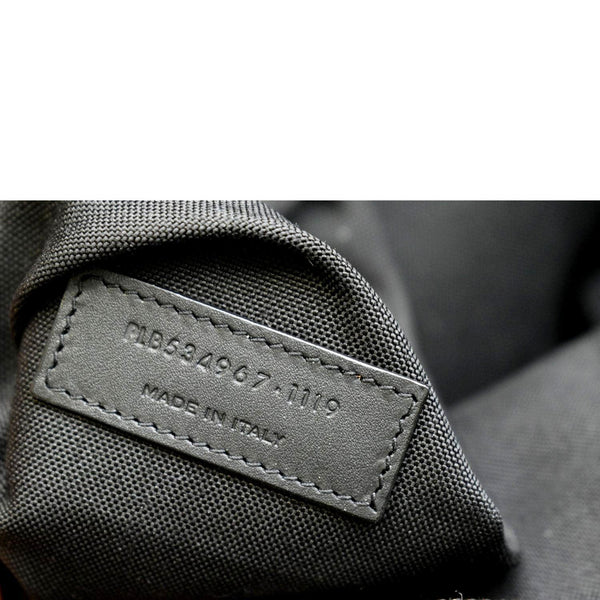 YVES SAINT LAURENT City Palm Print Canvas Backpack Bag Orange