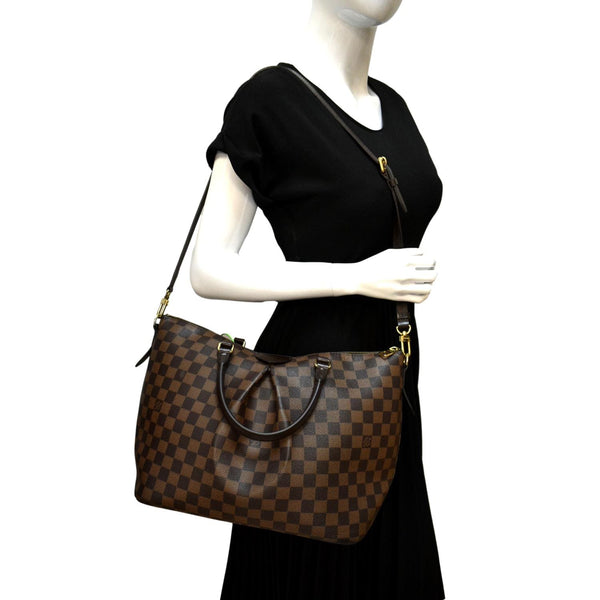 LOUIS VUITTON Siena GM Damier Ebene Shoulder Bag Brown