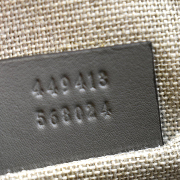 Gucci Bree GG Guccissima Leather Crossbody Bag in Grey - Serial Number