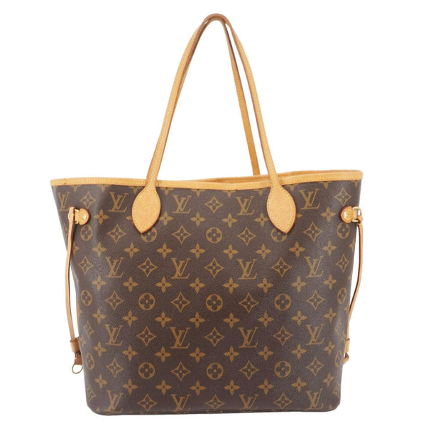 LOUIS VUITTON Neverfull MM Monogram Canvas Shoulder Bag Brown