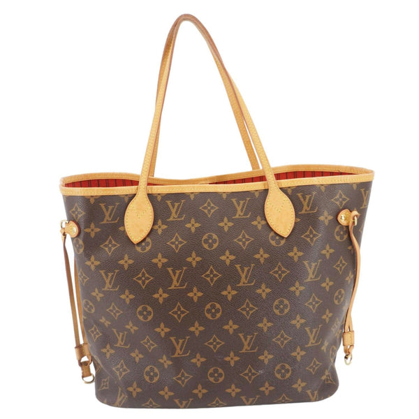 LOUIS VUITTON Neverfull MM Monogram Canvas Shoulder Bag Brown