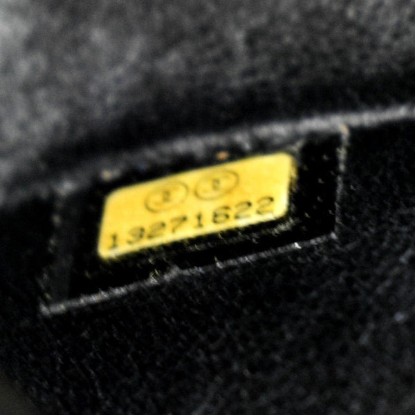 CHANEL Classic Medium Double Flap Quilted Caviar Leather Shoulder Bag Black