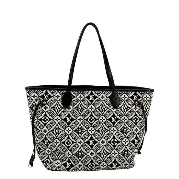 LOUIS VUITTON Since 1854 Neverfull MM Jacquard Shoulder Bag Grey