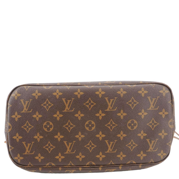 LOUIS VUITTON Neverfull MM Monogram Canvas Shoulder Bag Brown