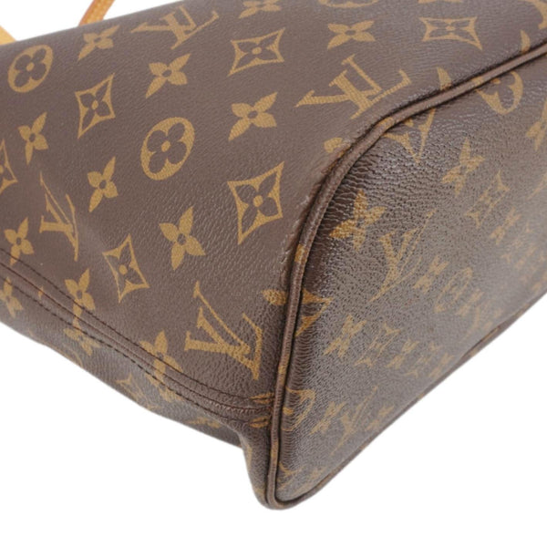 LOUIS VUITTON Neverfull MM Monogram Canvas Shoulder Bag Brown