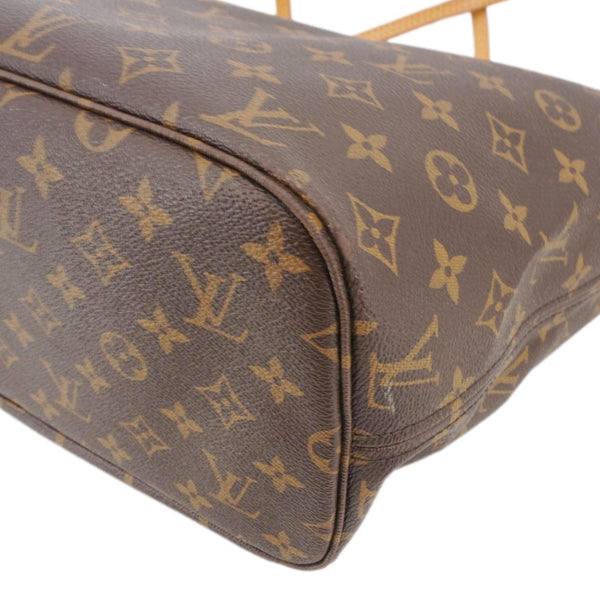 LOUIS VUITTON Neverfull MM Monogram Canvas Shoulder Bag Brown
