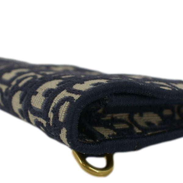 CHRISTIAN DIOR Saddle Oblique Canvas Belt Bag Navy Blue