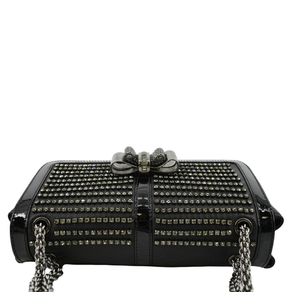 CHRISTIAN LOUBOUTIN Charity Studded Leather Shoulder Bag Black