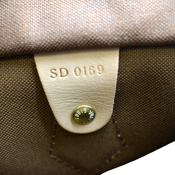 LOUIS VUITTON Speedy 30 Monogram Canvas Satchel Bag Brown