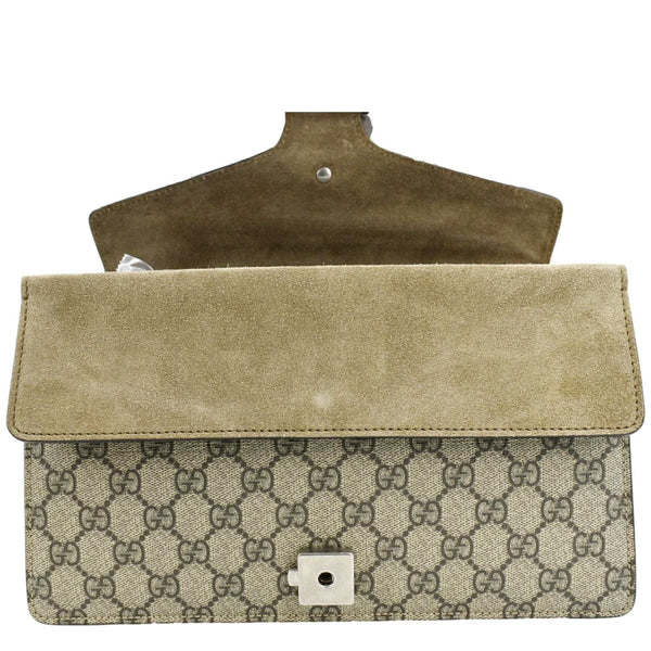 GUCCI Dionysus Small Size GG Canvas Shoulder Bag Beige 400249