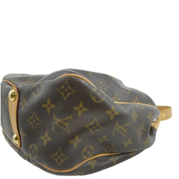 LOUIS VUITTON Galliera PM Monogram Canvas Hobo Shoulder Bag Brown