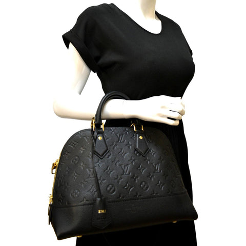 LOUIS VUITTON Neo Alma PM Monogram Empreinte Shoulder Bag Black