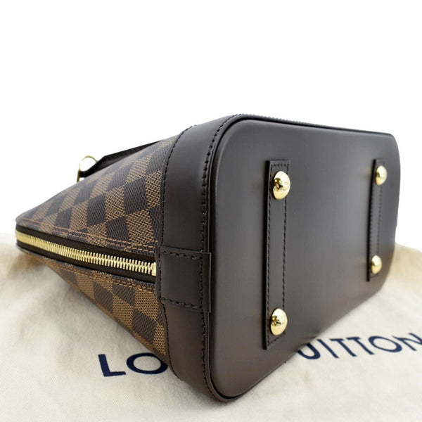 LOUIS VUITTON Alma PM Damier Ebene Satchel Bag Brown