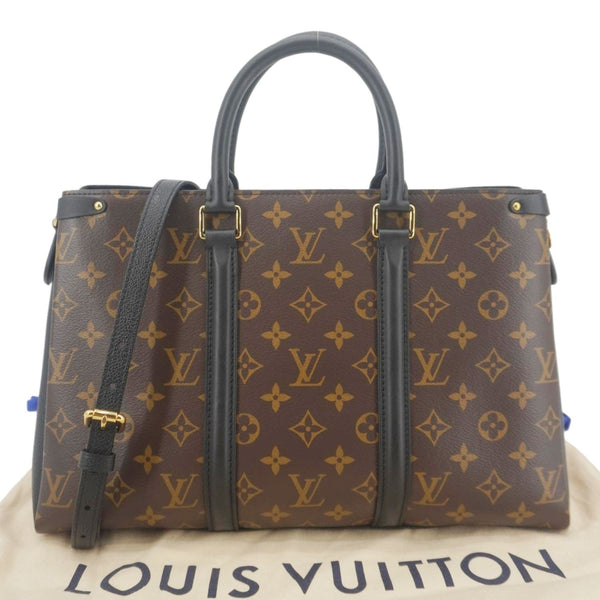 LOUIS VUITTON Soufflot MM Monogram Canvas Shoulder Bag Brown with Accessories