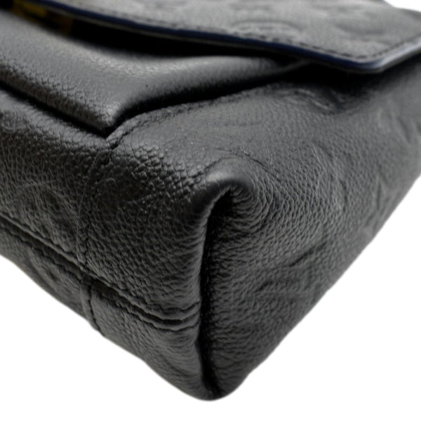 LOUIS VUITTON Blanche BB Empreinte Leather Shoulder Bag Black