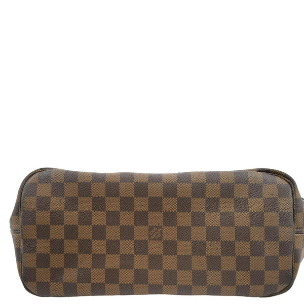 LOUIS VUITTON Neverfull Karakoram MM Damier Ebene Tote Shoulder Bag Red