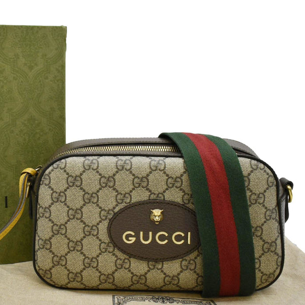 GUCCI Neo Vintage GG Supreme Canvas Messenger Bag Beige 476466