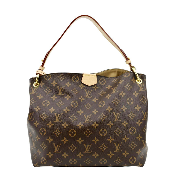 LOUIS VUITTON Graceful PM Monogram Canvas Hobo Bag Brown