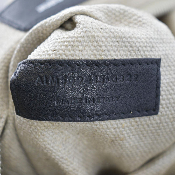 YVES SAINT LAURENT Rive Gauche Small Linen Leather Tote Griege