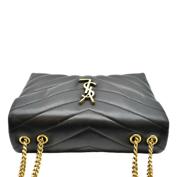 YVES SAINT LAURENT Loulou Small Matelasse Leather Chain Shoulder Bag Black