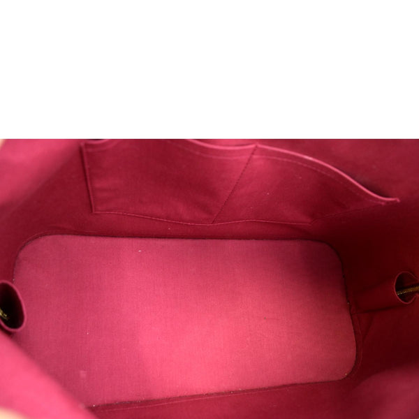 LOUIS VUITTON Alma GM Monogram Vernis Leather Satchel Bag Red