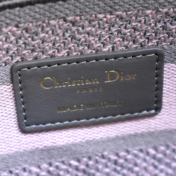 CHRISTIAN DIOR Medium Lady D-Lite Embroidered Canvas Shoulder Bag Rose Des